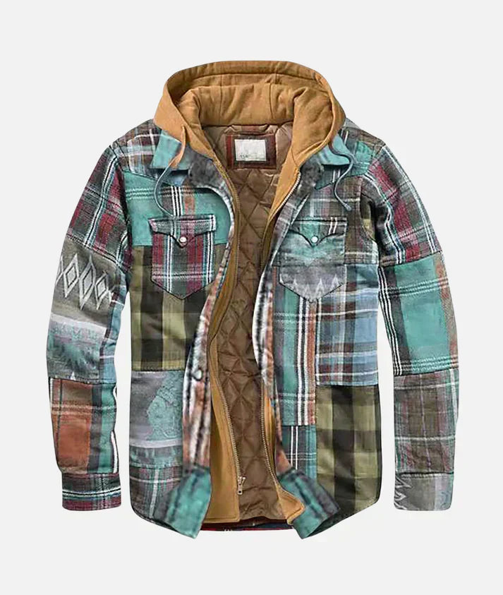 Alain – Veste patchwork à carreaux
