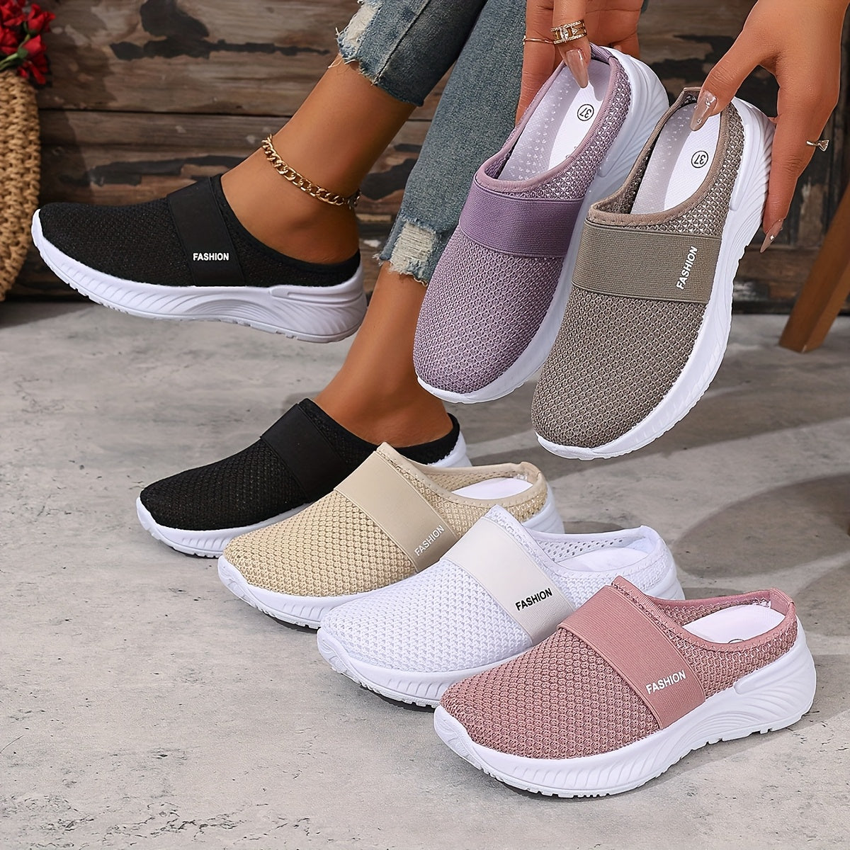 CoastalEase Mesh Slip-Ons